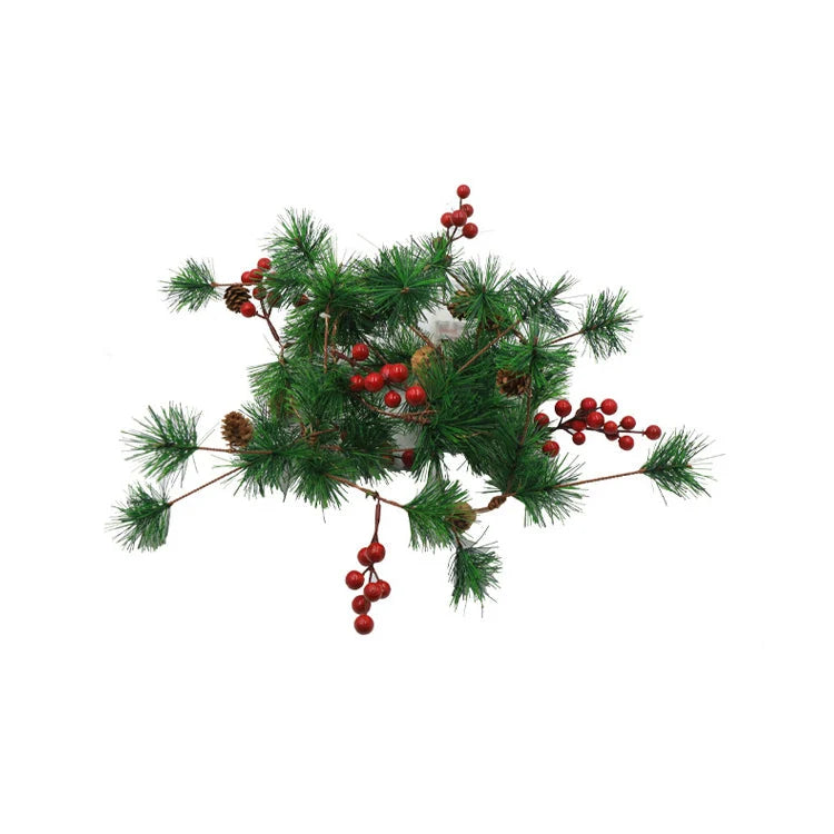 Art Deco | LED String Lights with Battery Power & Elegant Pine Needle Design | Perfect for Festive Ambiance 7