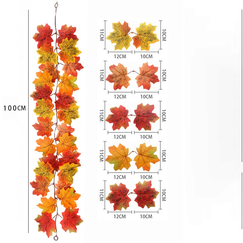 Autumn Elegance | Fall Wreath with Vibrant Silk Leaves | Ideal Seasonal Decor for Thanksgiving and Christmas 8