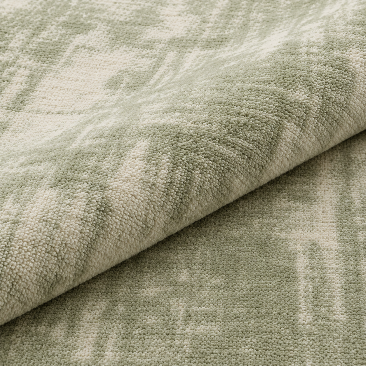 Modern Sage Green Abstract Washable Area Rug for Living Room, Bedroom & Dining Room | Soft Non-Slip Low Pile Carpet
