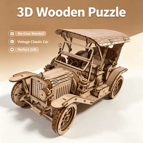 Classic 3D Wooden Puzzle Model Kit for Adults with No Glue Required | Engaging DIY Project for Creative Fun 0