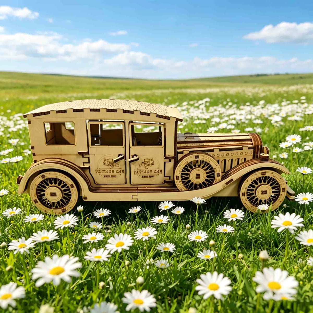 Creative 3D Wooden Puzzle Car with Unique Design | Engaging DIY Experience for Teens and Adults 3