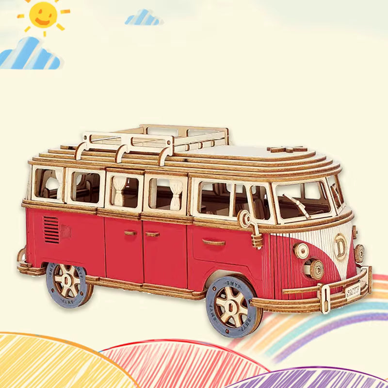Creative 3D Wooden Puzzle Model with Laser-Cut Design for Imagination Development 1