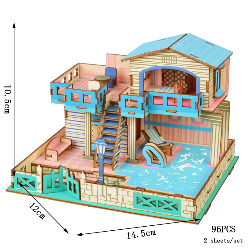 Creative 3D Wooden Puzzle Model with Laser-Cut Design for Imagination Development 10