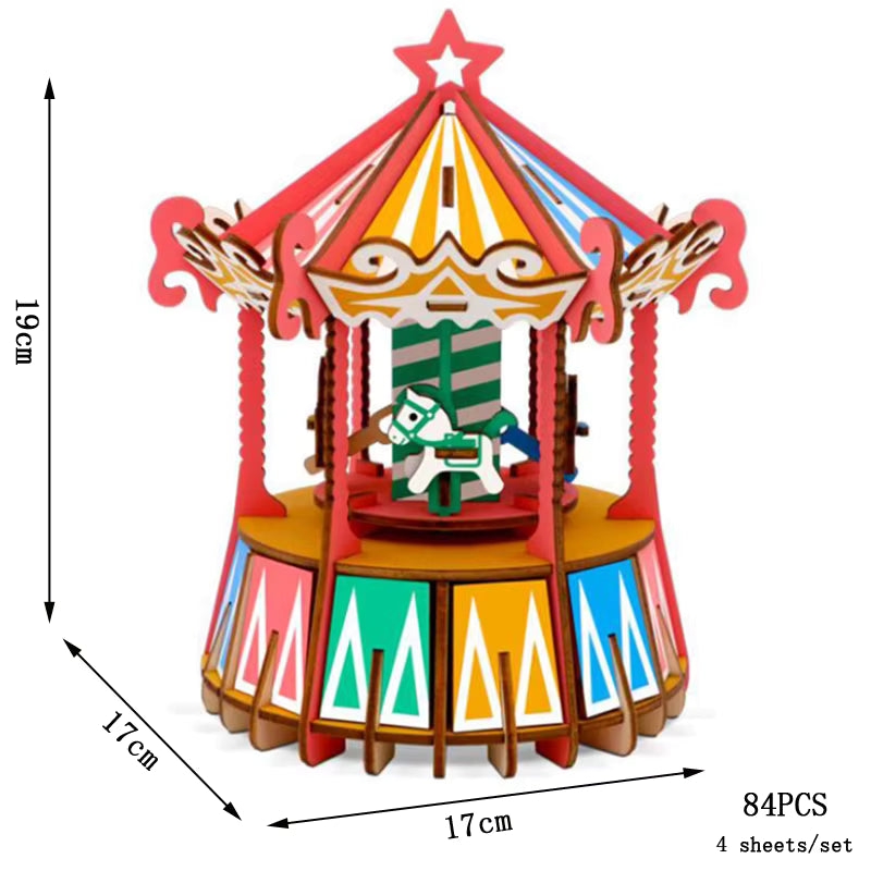 Creative 3D Wooden Puzzle Model with Laser-Cut Design for Imagination Development 14