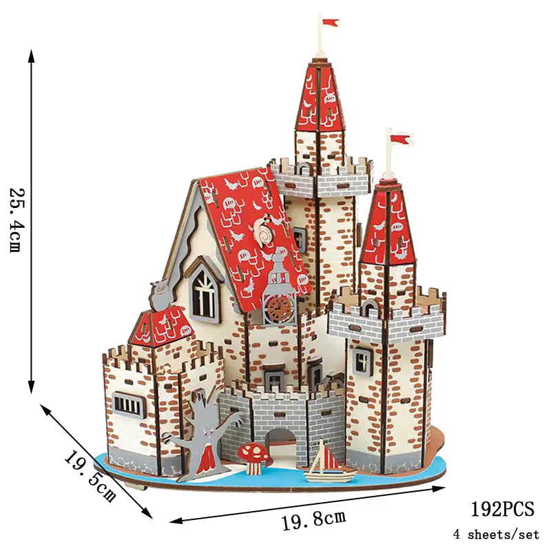 Creative 3D Wooden Puzzle Model with Laser-Cut Design for Imagination Development 15