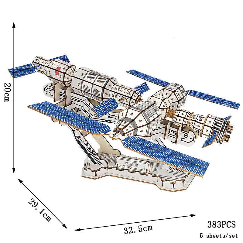 Creative 3D Wooden Puzzle Model with Laser-Cut Design for Imagination Development 16