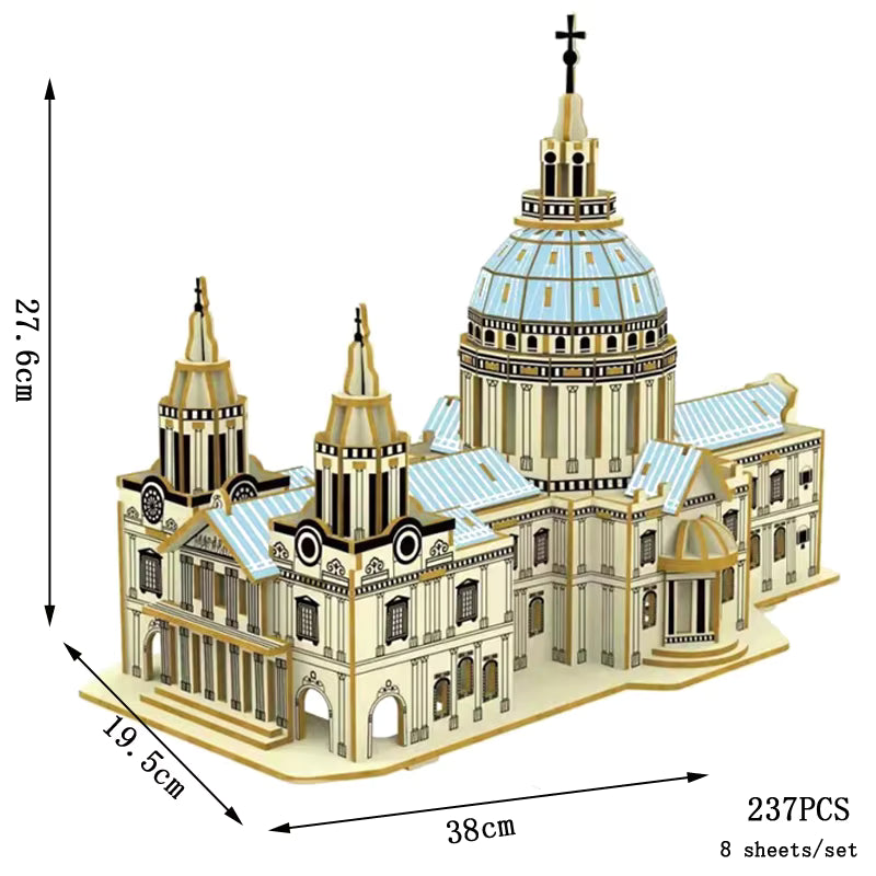 Creative 3D Wooden Puzzle Model with Laser-Cut Design for Imagination Development 17