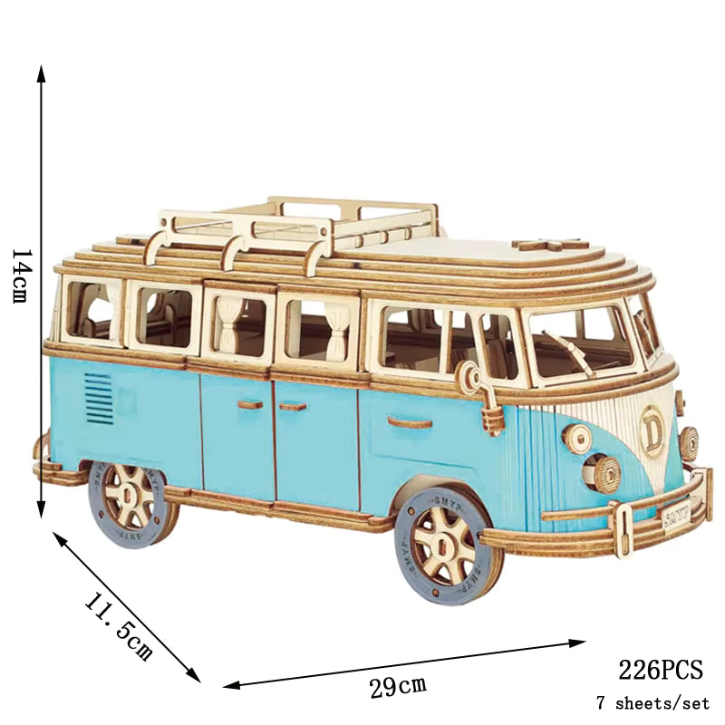Creative 3D Wooden Puzzle Model with Laser-Cut Design for Imagination Development 24