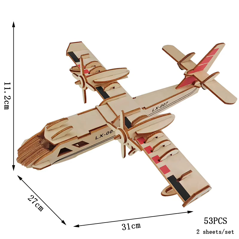 Creative 3D Wooden Puzzle Model with Laser-Cut Design for Imagination Development 26