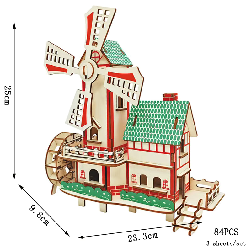 Creative 3D Wooden Puzzle Model with Laser-Cut Design for Imagination Development 28