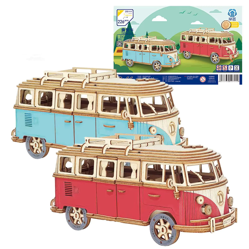 Creative 3D Wooden Puzzle Model with Laser-Cut Design for Imagination Development 3