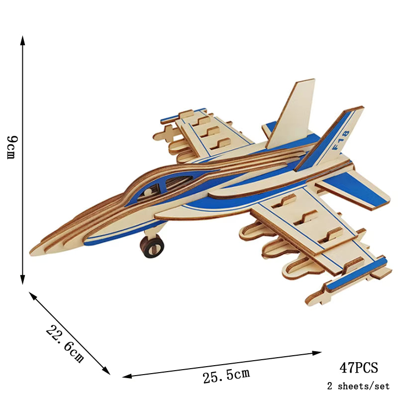 Creative 3D Wooden Puzzle Model with Laser-Cut Design for Imagination Development 30