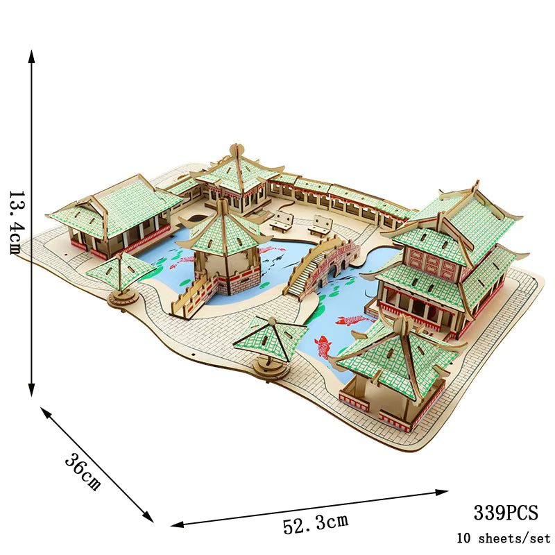 Creative 3D Wooden Puzzle Model with Laser-Cut Design for Imagination Development 32