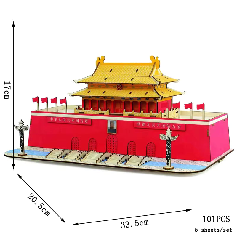 Creative 3D Wooden Puzzle Model with Laser-Cut Design for Imagination Development 33