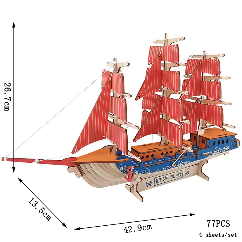 Creative 3D Wooden Puzzle Model with Laser-Cut Design for Imagination Development 7