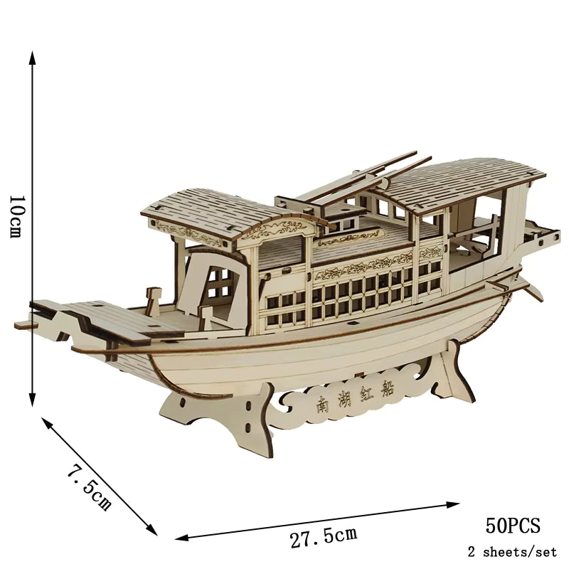Creative 3D Wooden Puzzle Model with Laser-Cut Design for Imagination Development 8