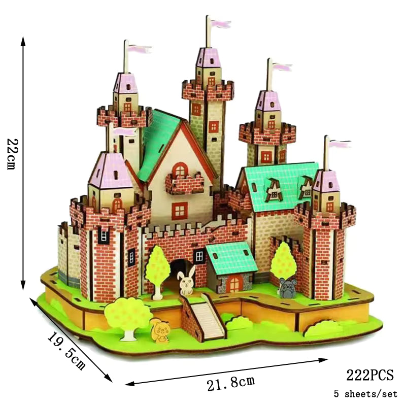 Creative 3D Wooden Puzzle Model with Laser-Cut Design for Imagination Development 9