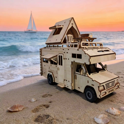 Creative DIY | 3D Wooden Puzzle Camper Van with Durable Construction | Engaging Home Decor for Adults 0