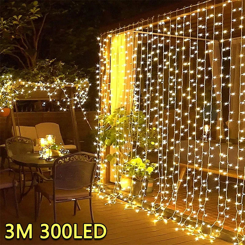 Decorative Fairy Lights | LED Curtain String Lights with 8 Modes & Waterproof Design for Indoor/Outdoor Ambiance 0
