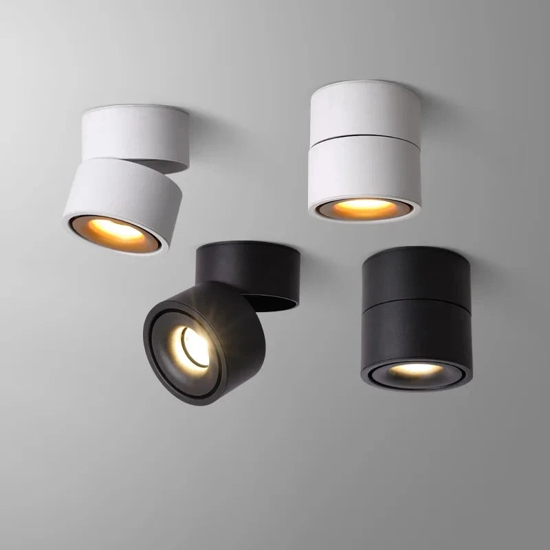 Dimmable LED Ceiling Light Fixture with Adjustable Brightness | Rotating Downlight for Versatile Home Illumination 0