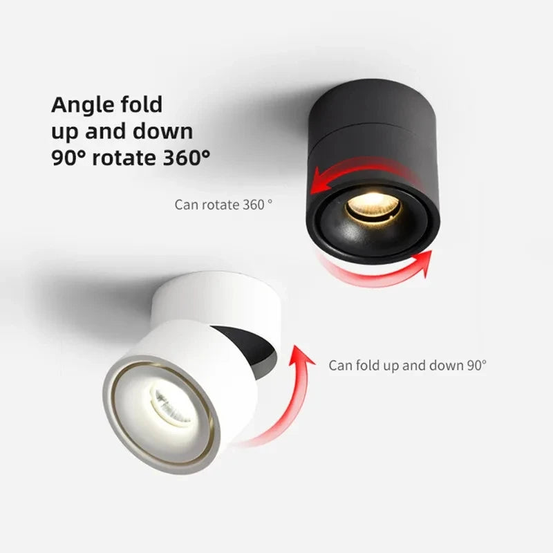 Dimmable LED Ceiling Light Fixture with Adjustable Brightness | Rotating Downlight for Versatile Home Illumination 3