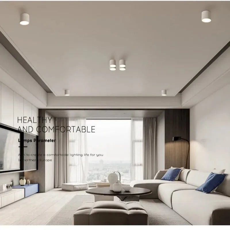 Dimmable LED Ceiling Light Fixture with Adjustable Brightness | Rotating Downlight for Versatile Home Illumination 5