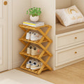 Eco-Friendly Bamboo Tiered Shoe Rack with Foldable Design | Space-Saving Organizer for Versatile Use 0