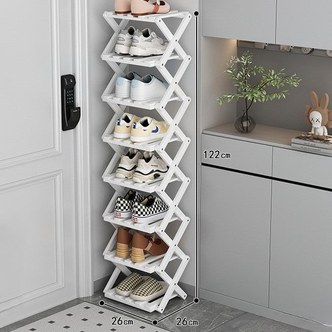 Eco-Friendly Bamboo Tiered Shoe Rack with Foldable Design | Space-Saving Organizer for Versatile Use 16