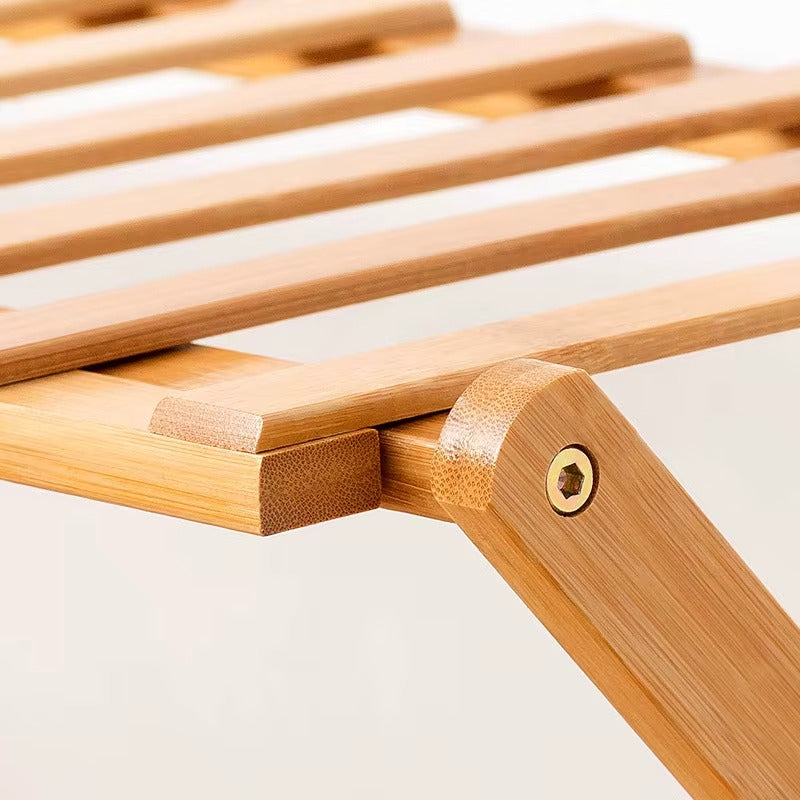 Eco-Friendly Bamboo Tiered Shoe Rack with Foldable Design | Space-Saving Organizer for Versatile Use 3