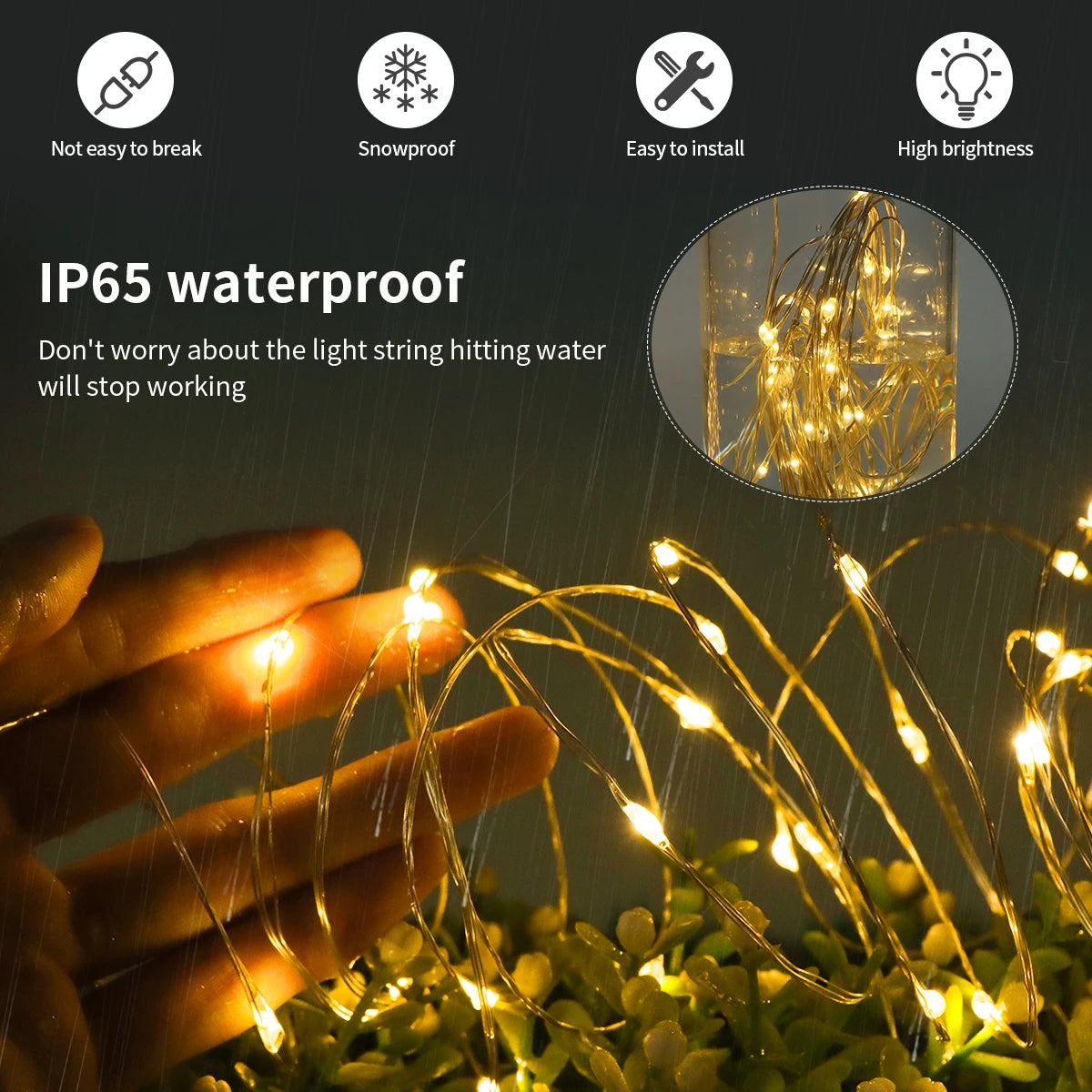 Elegant String Lights | 24V LED Fairy Lights with Waterproof Design | Perfect Outdoor Party Lights for All Occasions 4