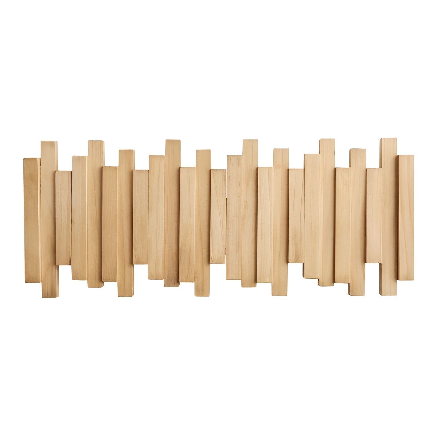 Elegant Wall Coat Rack | Solid Wood Design with Foldable Hooks for Organized Spaces 1