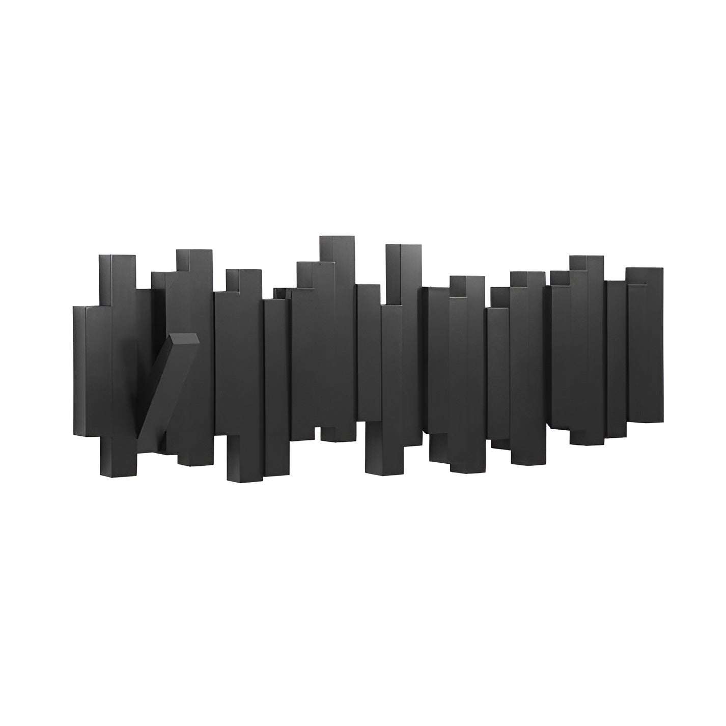 Elegant Wall Coat Rack | Solid Wood Design with Foldable Hooks for Organized Spaces 2