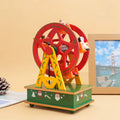 Festive Carousel | Wooden Christmas Music Box with Rotating Design | Enchanting Holiday Decoration for Joyful Celebrations 6