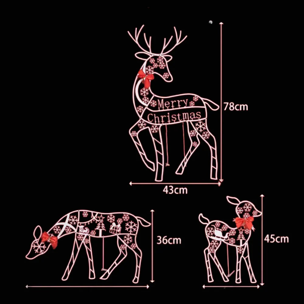 Festive Charm | Christmas Reindeer Sleigh Light Display with 240 LEDs | Enchanting Holiday Decor for Magical Atmosphere 6