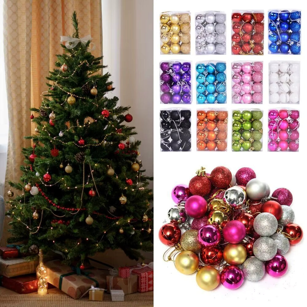 24pcs Christmas Ornaments with Shiny Finish | Elegant Christmas Tree Decorations for Holiday Celebrations 0