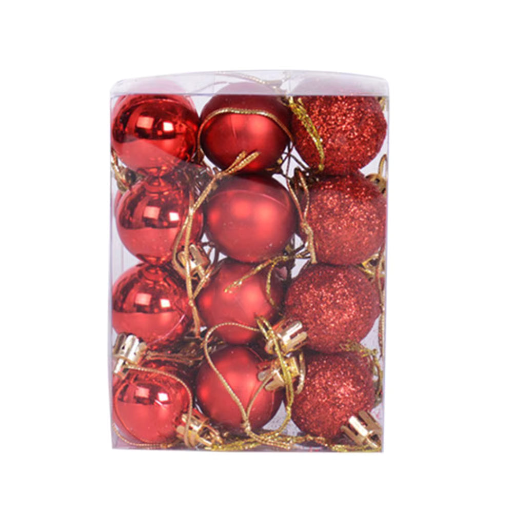 Festive Decor | 24pcs Christmas Ornaments with Shiny Finish | Elegant Christmas Tree Decorations for Holiday Celebrations 13