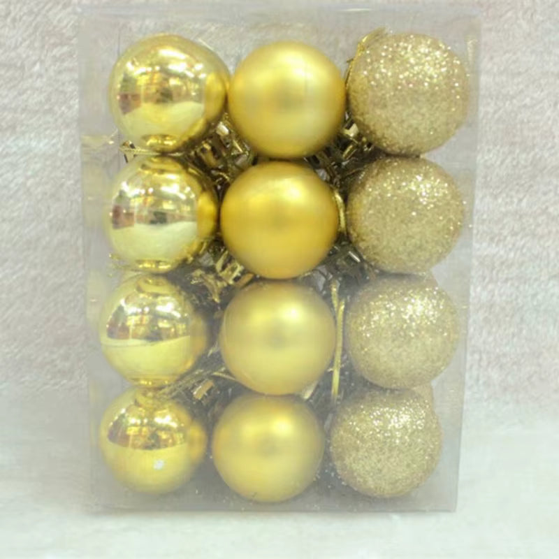 Festive Decor | 24pcs Christmas Ornaments with Shiny Finish | Elegant Christmas Tree Decorations for Holiday Celebrations 16