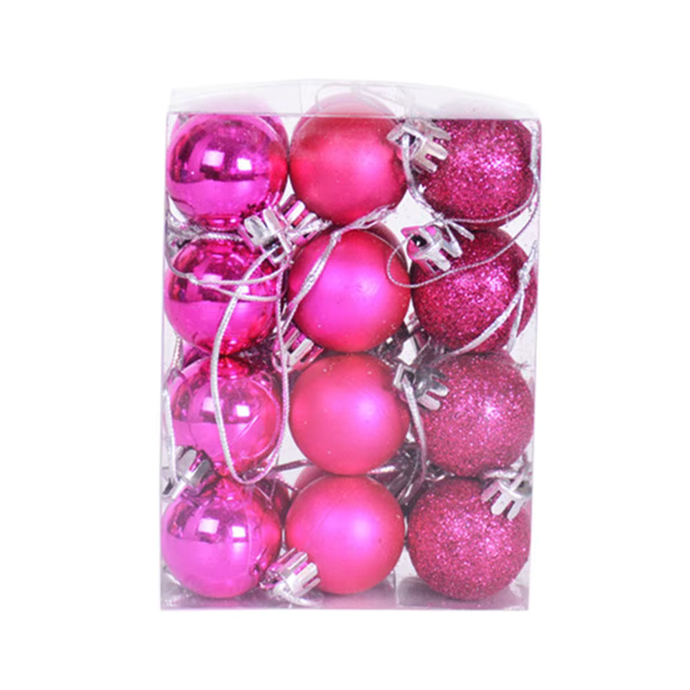 Festive Decor | 24pcs Christmas Ornaments with Shiny Finish | Elegant Christmas Tree Decorations for Holiday Celebrations 17