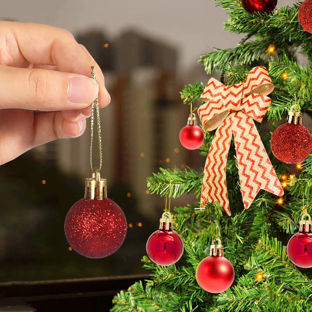 Festive Decor | 24pcs Christmas Ornaments with Shiny Finish | Elegant Christmas Tree Decorations for Holiday Celebrations 2