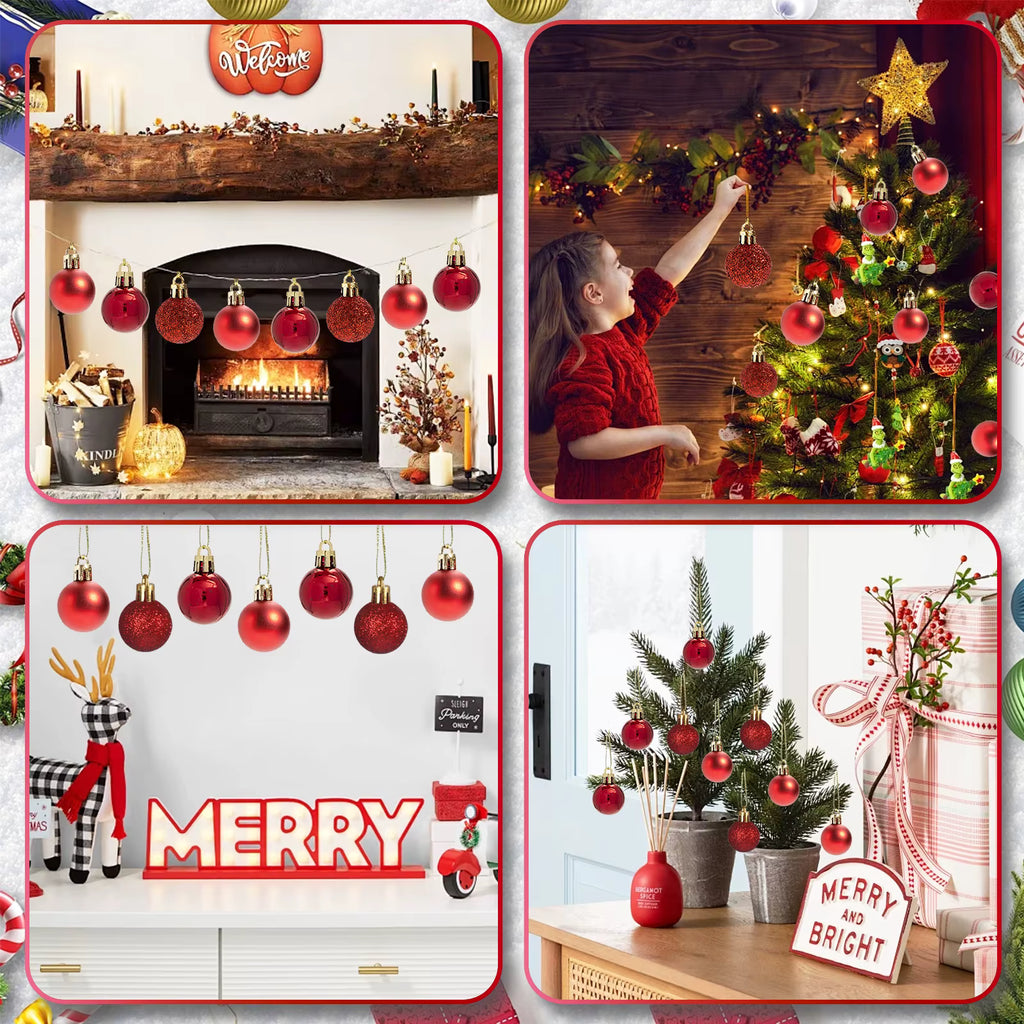 Festive Decor | 24pcs Christmas Ornaments with Shiny Finish | Elegant Christmas Tree Decorations for Holiday Celebrations 5