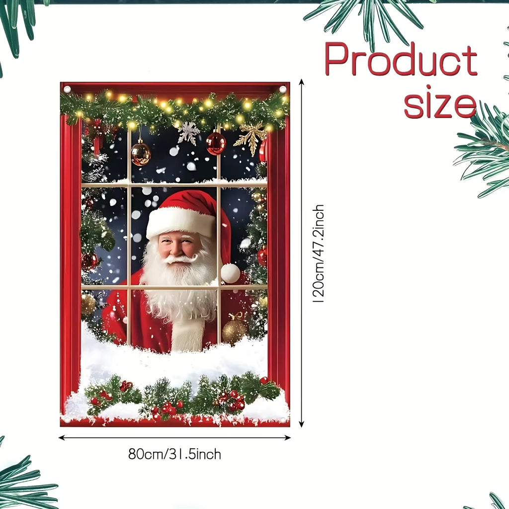 Festive Decor | Christmas Banner for Merry Christmas with Vibrant Santa Design | 80x120cm Indoor & Outdoor Decoration 2