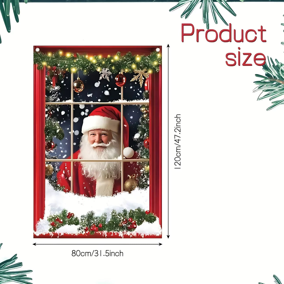 Festive Decor | Christmas Banner for Merry Christmas with Vibrant Santa Design | 80x120cm Indoor & Outdoor Decoration 2