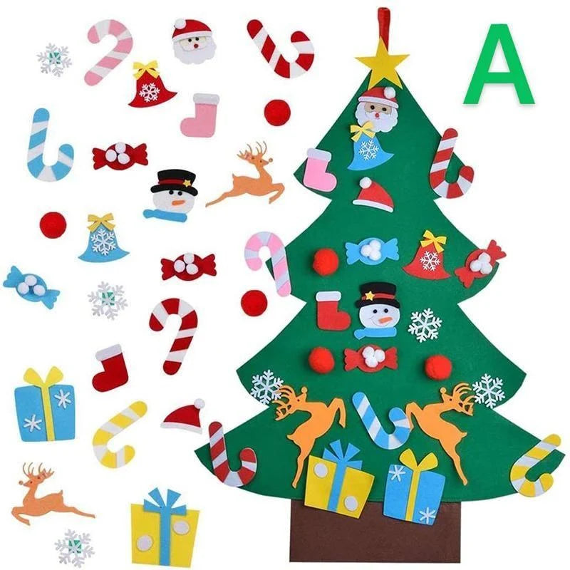 Festive Felt Christmas Tree | DIY Holiday Decor with Stitched Ornaments | Safe Family Fun for All Ages 4