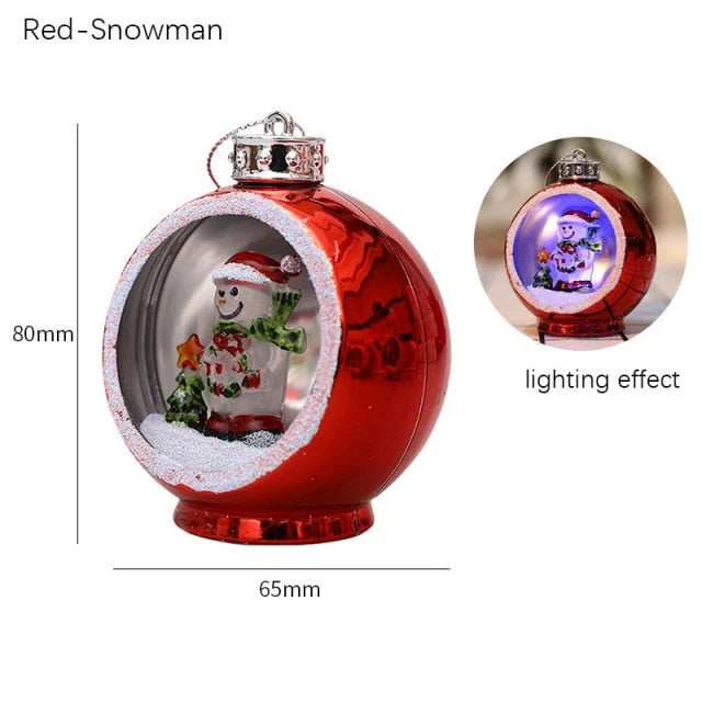 Festive Glow | LED Christmas Hollow Ball Ornament with Colorful Lights | Perfect Holiday Decor for Your Tree 7