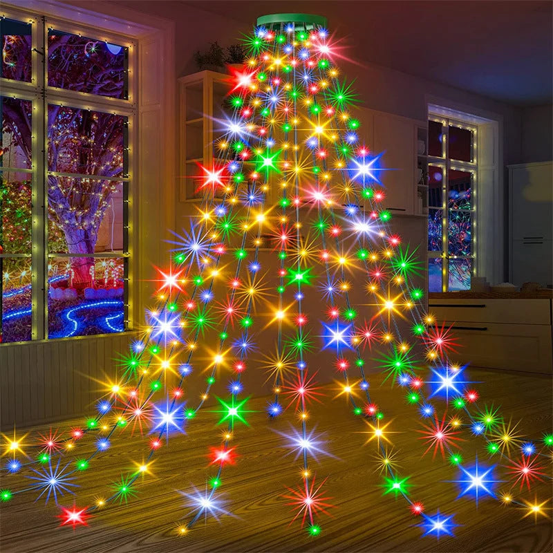Festive Glow | LED Christmas Tree Lights with 8 Modes & Timer Function | Waterproof Design for Stunning Holiday Decor 0