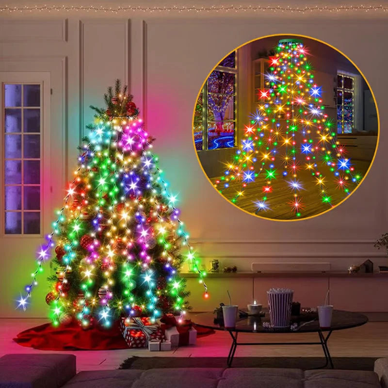 Festive Glow | LED Christmas Tree Lights with 8 Modes & Timer Function | Waterproof Design for Stunning Holiday Decor 1