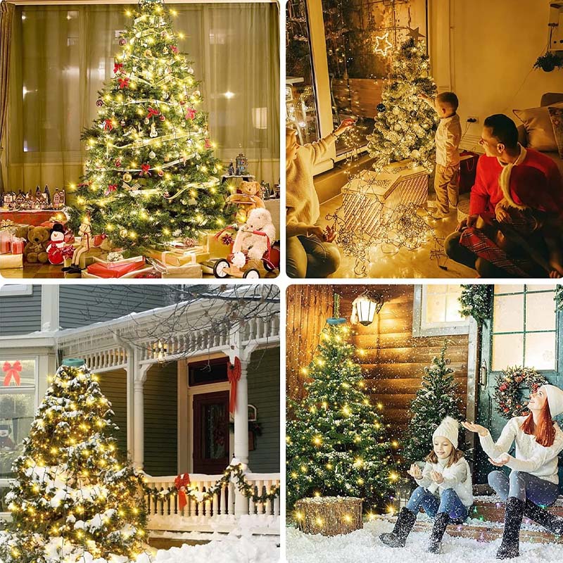 Festive Glow | LED Christmas Tree Lights with 8 Modes & Timer Function | Waterproof Design for Stunning Holiday Decor 8