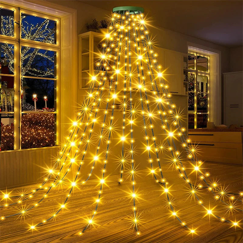 Festive Glow | LED Christmas Tree Lights with 8 Modes & Timer Function | Waterproof Design for Stunning Holiday Decor 9