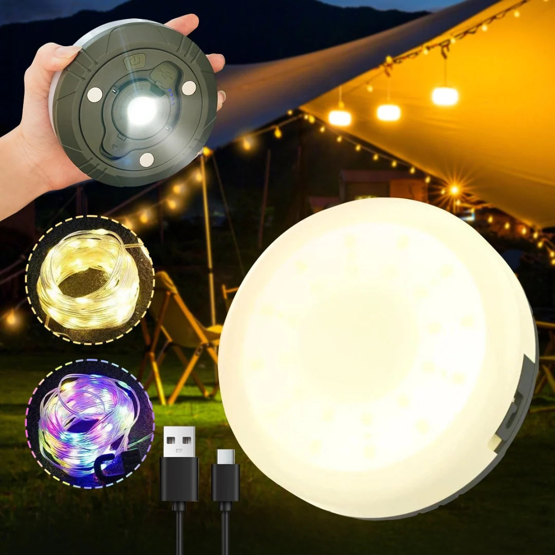 Festive Glow | USB Rechargeable Outdoor String Lights with Color Modes | Party & Patio Decor for Vibrant Celebrations 4