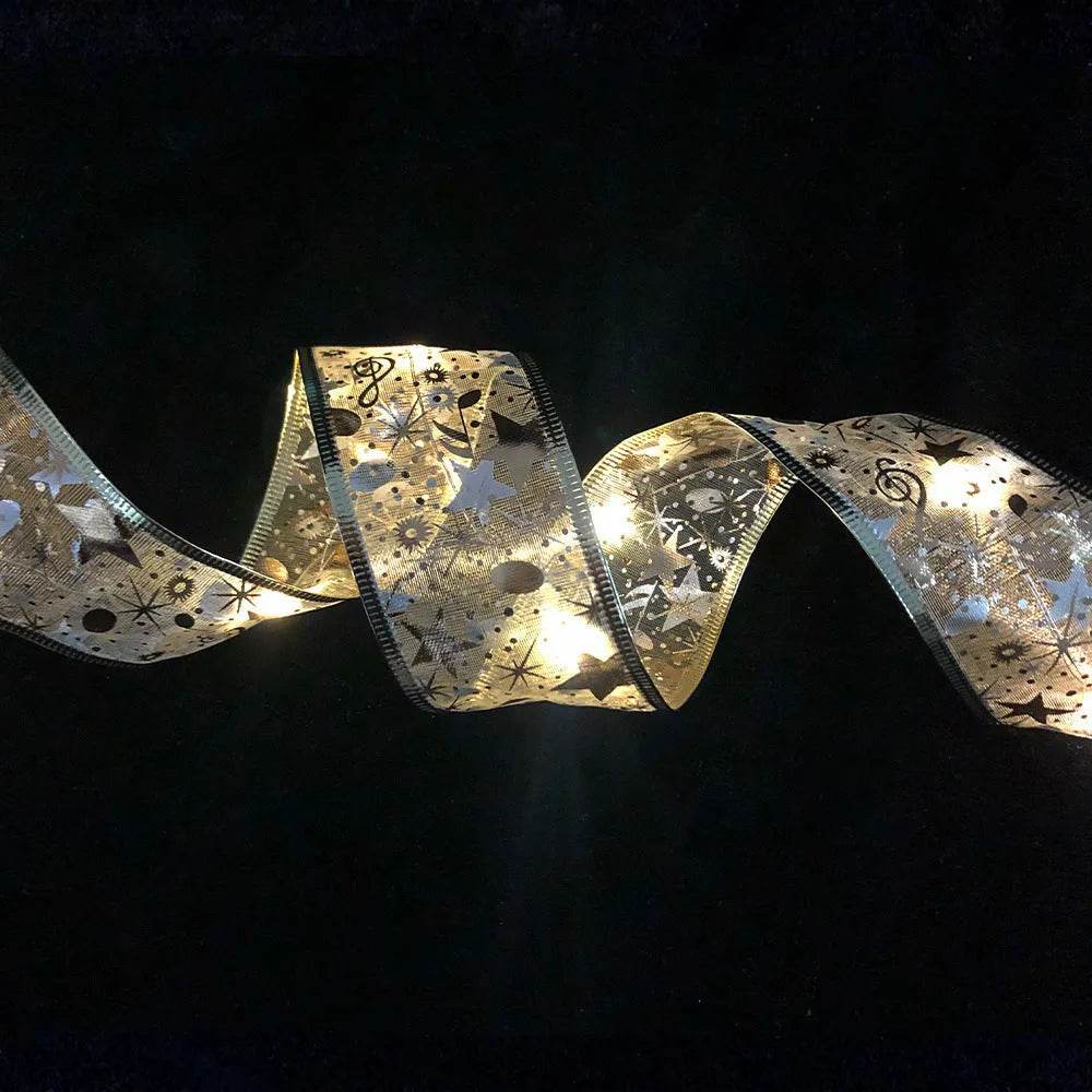 Festive LED String Lights | Double-Layer Ribbon Design for Holiday Cheer | Perfect Party Lights for Any Occasion 6